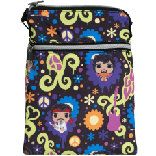 Jimi Hendrix - Love & Flowers Passport Crossbody Bag