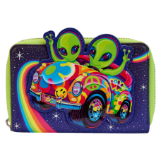 Lisa Frank - Cosmic Alien Ride Glow in the Dark 4 inch Faux Leather Zip-Around Wallet