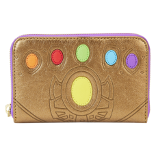 Marvel - Metallic Thanos Gauntlet 4 inch Faux Leather Zip-Around Wallet