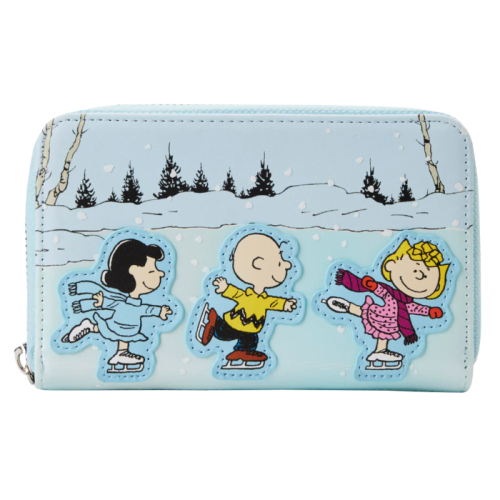 Peanuts - Charlie Brown Ice Skating 4 inch Faux Leather Zip-Around Wallet