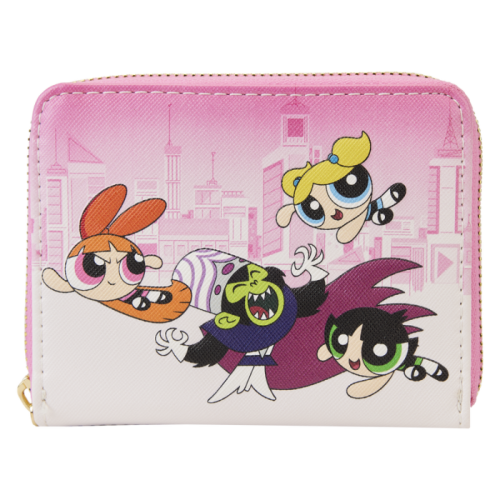 The Powerpuff Girls - Powerpuff Girls VS Mojo Jojo 4 inch Faux Leather Zip-Around Wallet