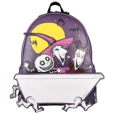 The Nightmare Before Christmas - Lock, Shock & Barrel Glow in the Dark 10 inch Faux Leather Mini Backpack