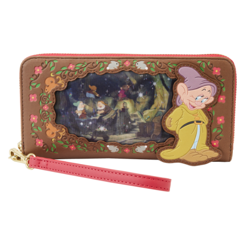 Snow White and the Seven Dwarfs (1937) - Snow White Lenticular Princess Series 4 inch Faux Leather Zip-Around Wristlet