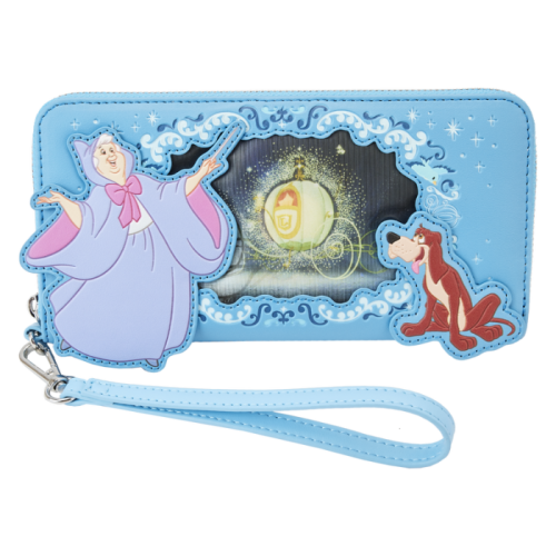 Cinderella (1950) - Cinderella Lenticular Princess Series 4 inch Faux Leather Zip-Around Wristlet