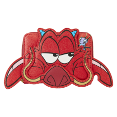 Mulan (1998) - 25th Anniversary Mushu Glitter Cosplay 4 inch Faux Leather Zip-Around Wallet