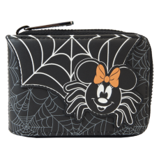 Disney - Minnie Mouse Spider Glow in the Dark 4 inch Faux Leather Accordion Wallet