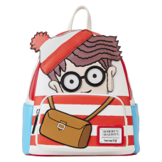 Where’s Waldo? - Waldo Cosplay 10 inch Faux Leather Mini Backpack