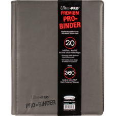 Ultra Pro - Grey Premium Leatherette 9-Pocket PRO-Binder Card Album