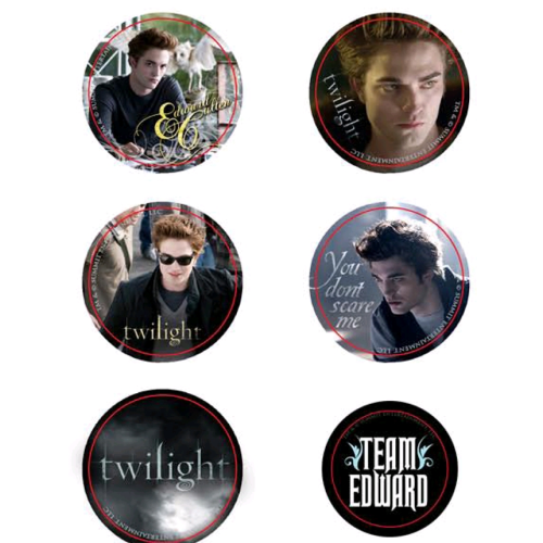 Twilight - Pin Set of 6 Style D Team Edward