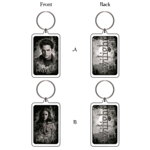 Twilight - Lucite Keychain AandB Edward and Bella BTS