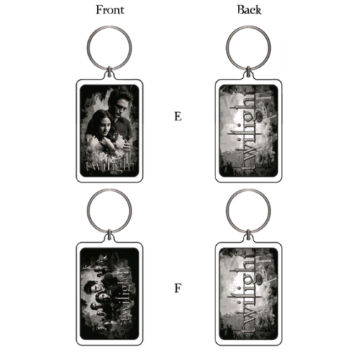 Twilight - Lucite Keychain EandF Ed and Bella Cast BTS