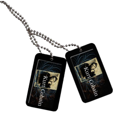 Kurt Cobain - Dog Tags Set 1 (Dark Blue With Swirls)