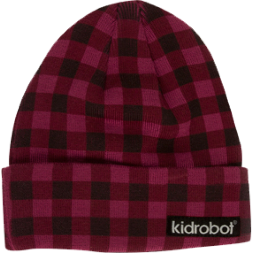 Kidrobot - Gingham Classic Robot Beanie (Raspberry Edition)