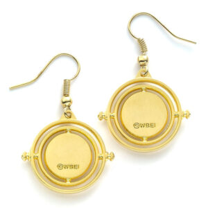 Harry Potter Time Turner gold plated stud earrings