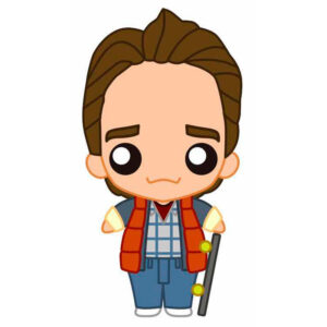 Back to the Future McFly aero-skate Pokis figure