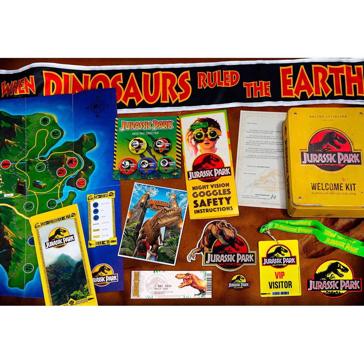 Jurassic Park Welcome Kit Standard metal box replica - Image 4