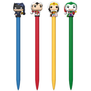 DC Comics Holiday Super Heroes assorted Toppers pen