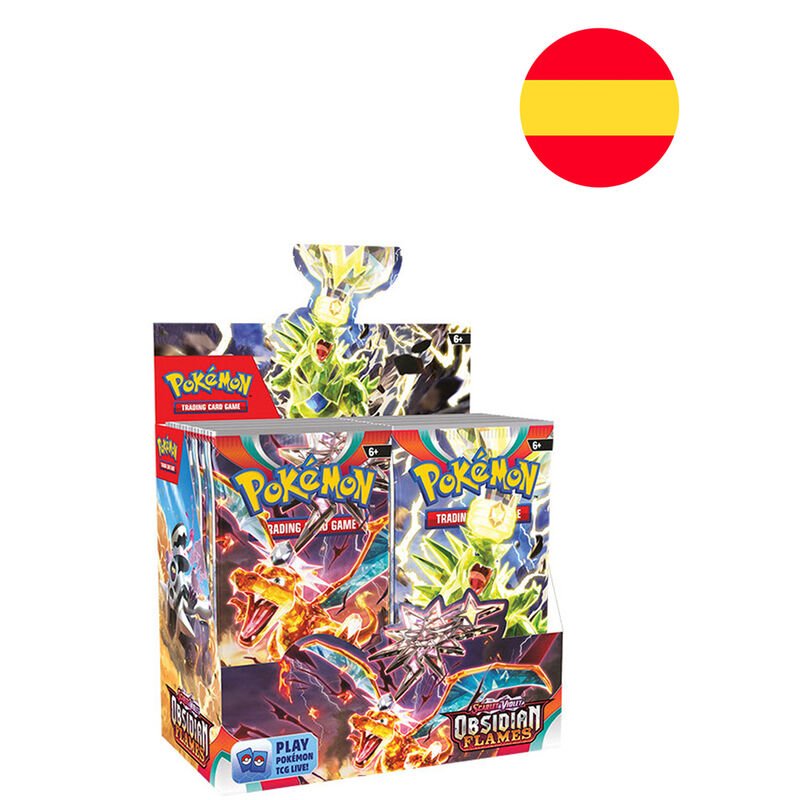 Spanish Pokemon Scarlet Violet Obsidian Flames Collectible card game envelope