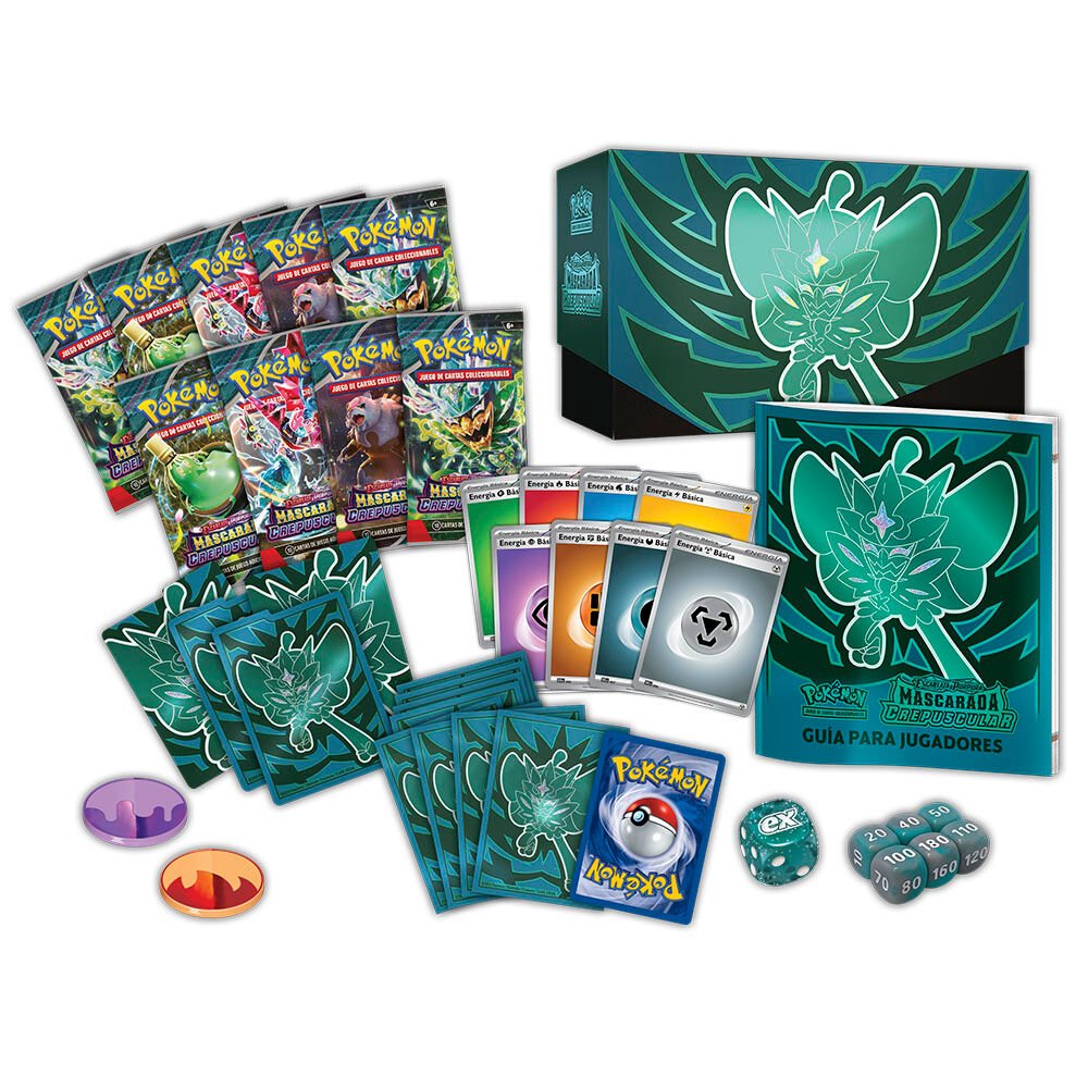 Spanish Pokemon Scarlet & Purple Mascarada Crepuscular Collectible card game case
