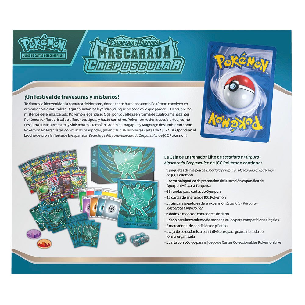 Spanish Pokemon Scarlet & Purple Mascarada Crepuscular Collectible card game case - Image 2