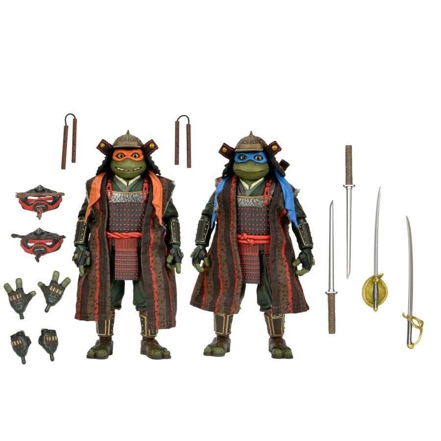Ninja Turtles 3 Teenage Mutant Leonardo & Michelangelo pack 2 figures 18cm - Image 2