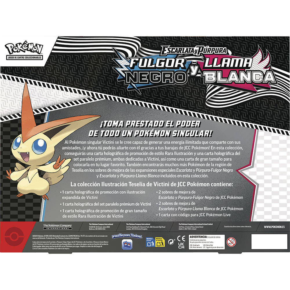 Spanish Pokemon Black Fulgor and White Flame Victini Blister set of collectable cards - Image 2