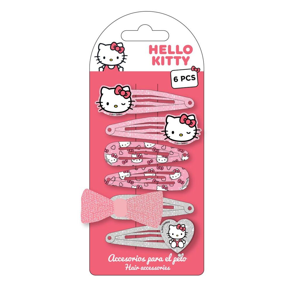 Hello Kitty Set 6 hairpins