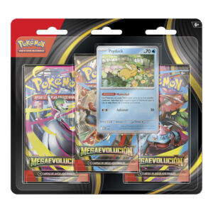Spanish Pokemon Mega Evolution Blister collectable card game 3 booster packs
