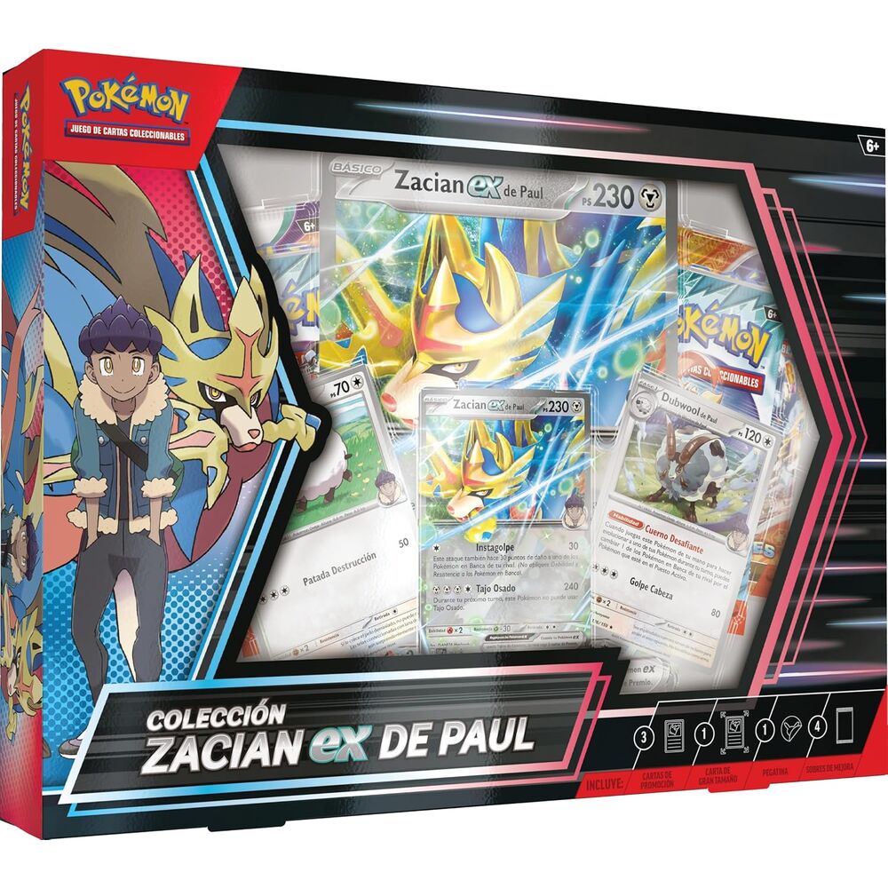 Spanish Pokemon Zacian Ex de Paul Blister set of collectible cards - Image 2