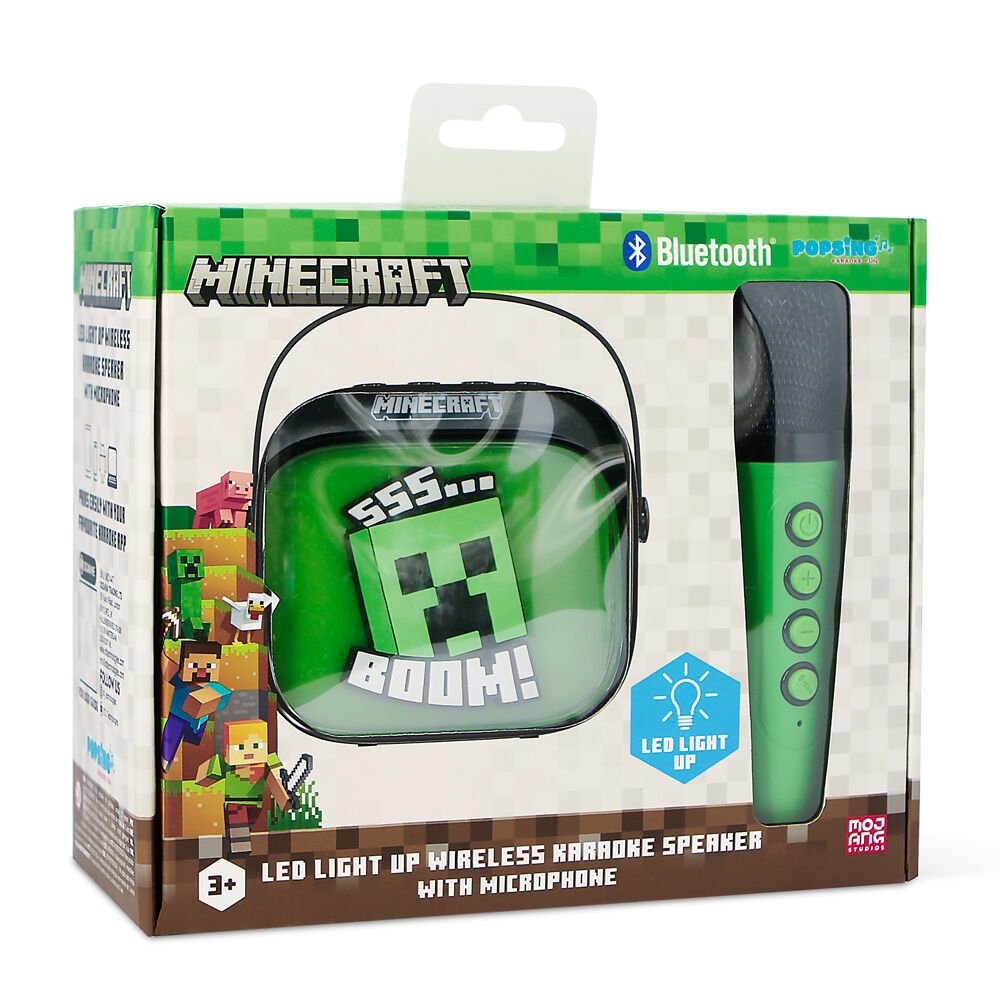 Minecraft LED Karaoke Speaker and Microphone