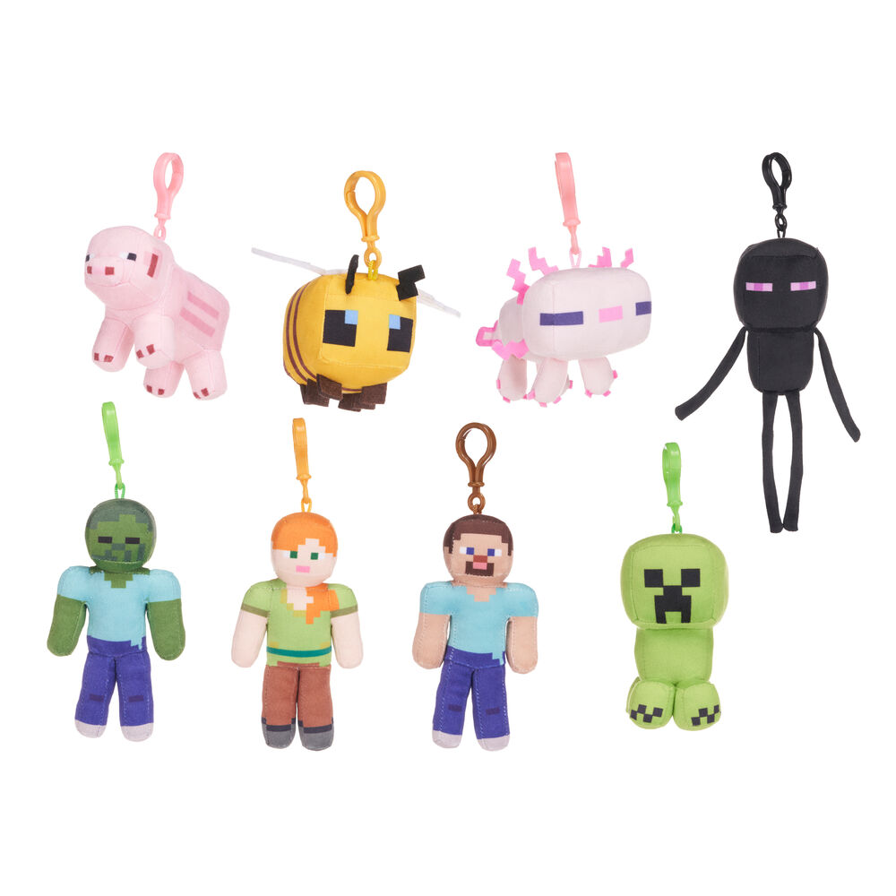 Minecraft assorted plush keychain 12cm