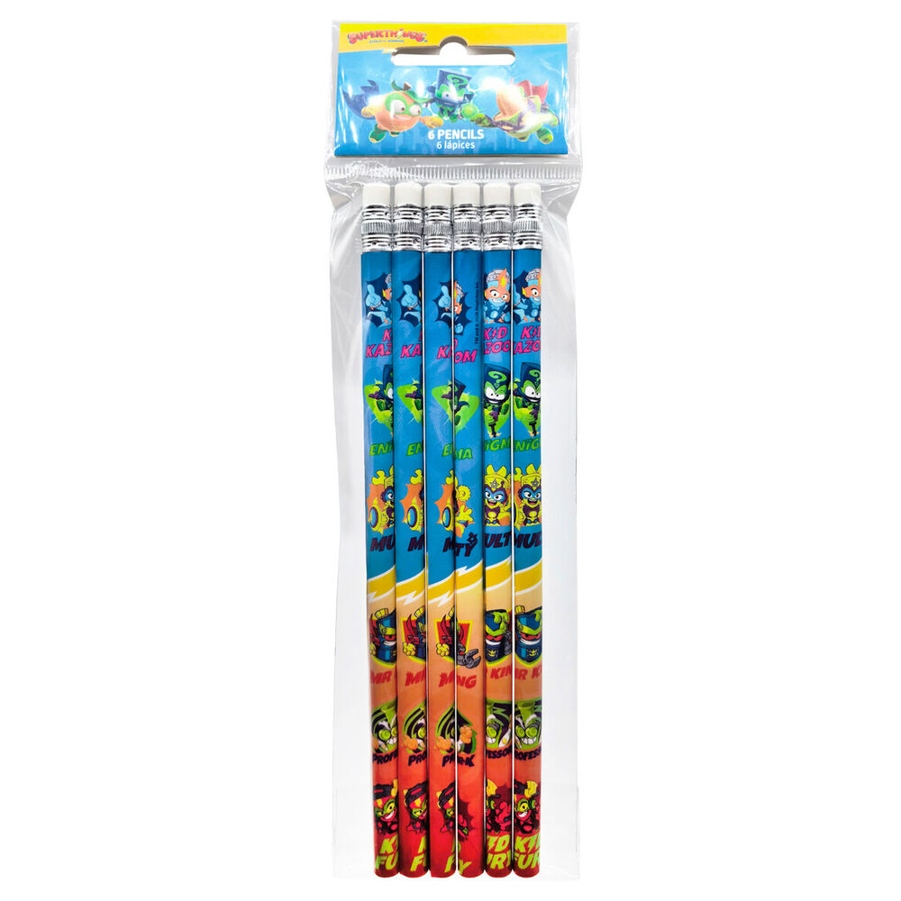Superthings pack 6 pencils