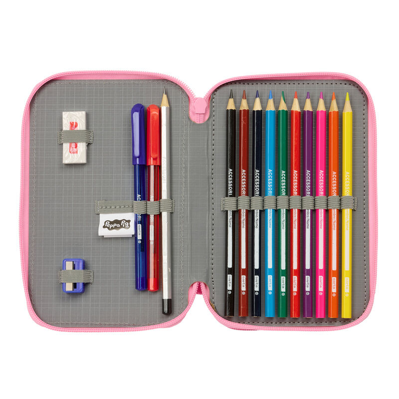 Peppa Pig Baby Pig double pencil case 29pcs - Image 4