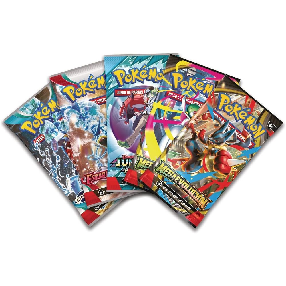 Latin American Pokemon Mega Lucario Ex Blister set collectible cards
