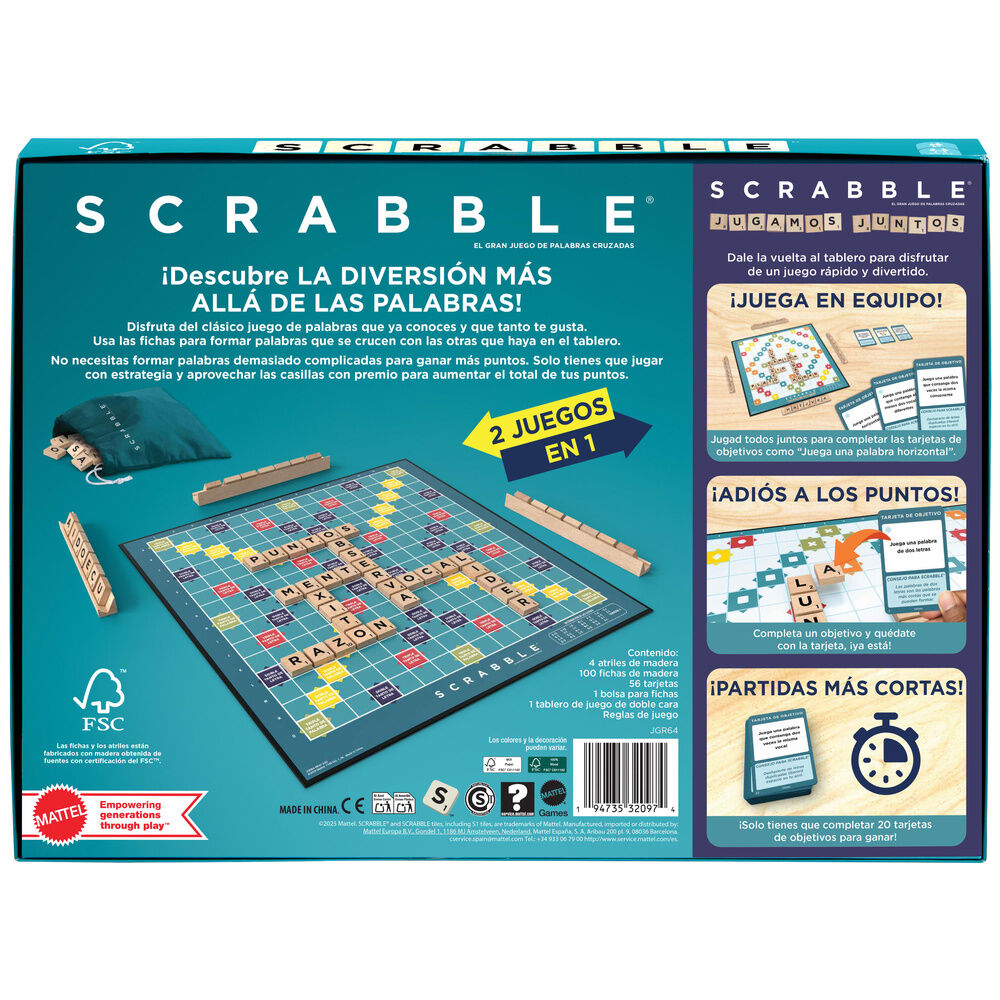 Spanish Scrabble Core Wood board game - Image 2