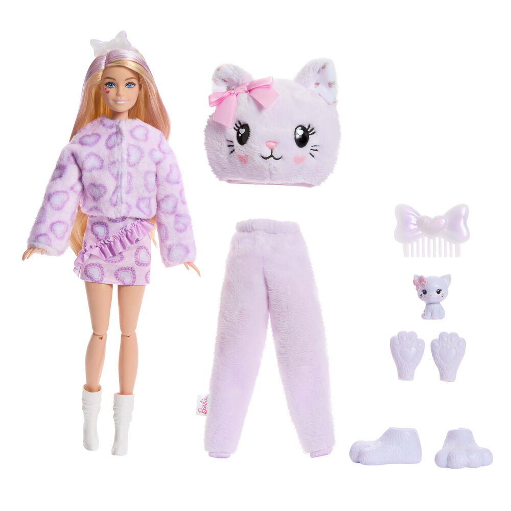 Barbie Sweet Ties Cutie Reveal Lilac Kitten doll - Image 2