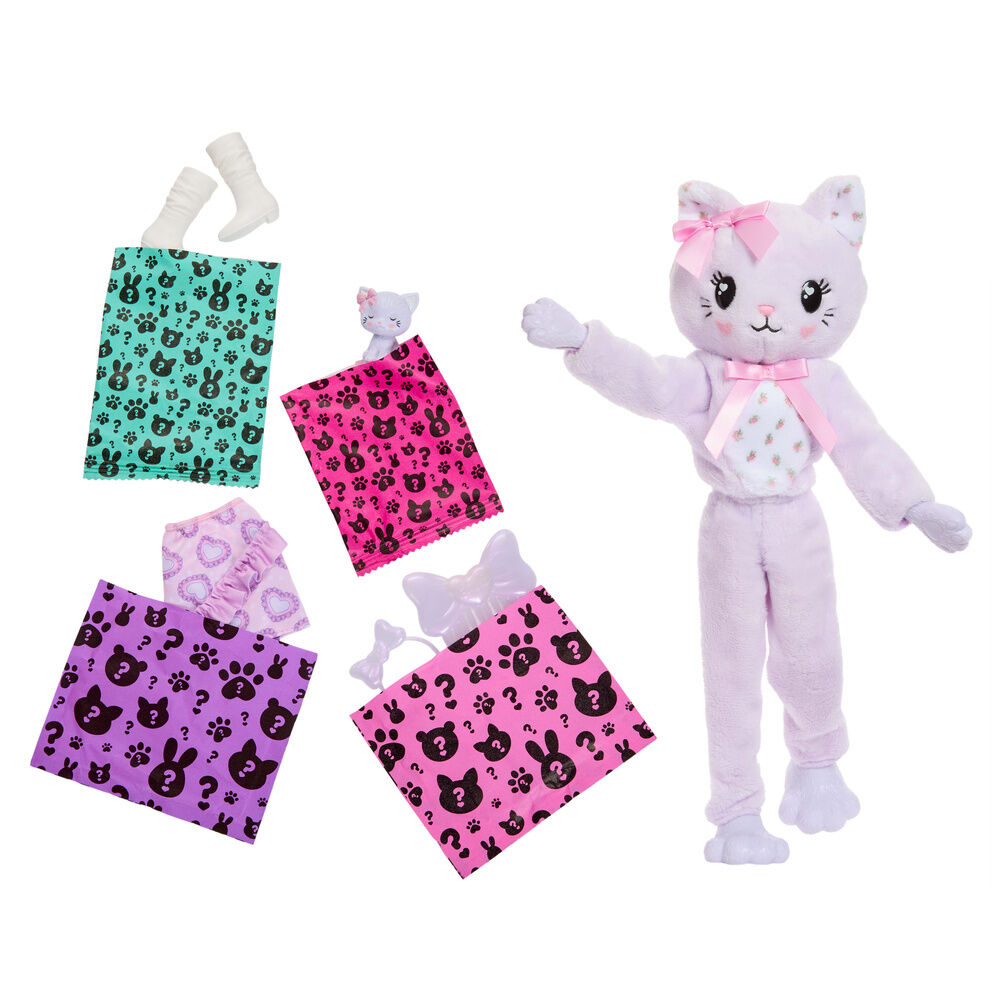 Barbie Sweet Ties Cutie Reveal Lilac Kitten doll - Image 3
