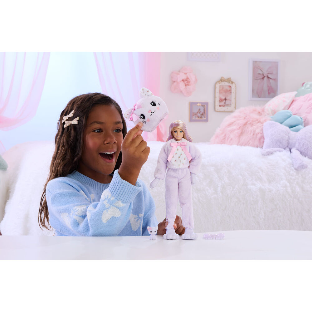 Barbie Sweet Ties Cutie Reveal Lilac Kitten doll - Image 5