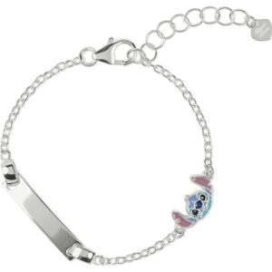 Disney Stitch plaque sterling silver bracelet
