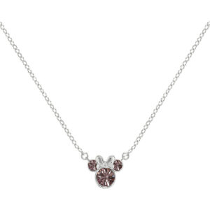 Disney Minnie February sterling silver necklace