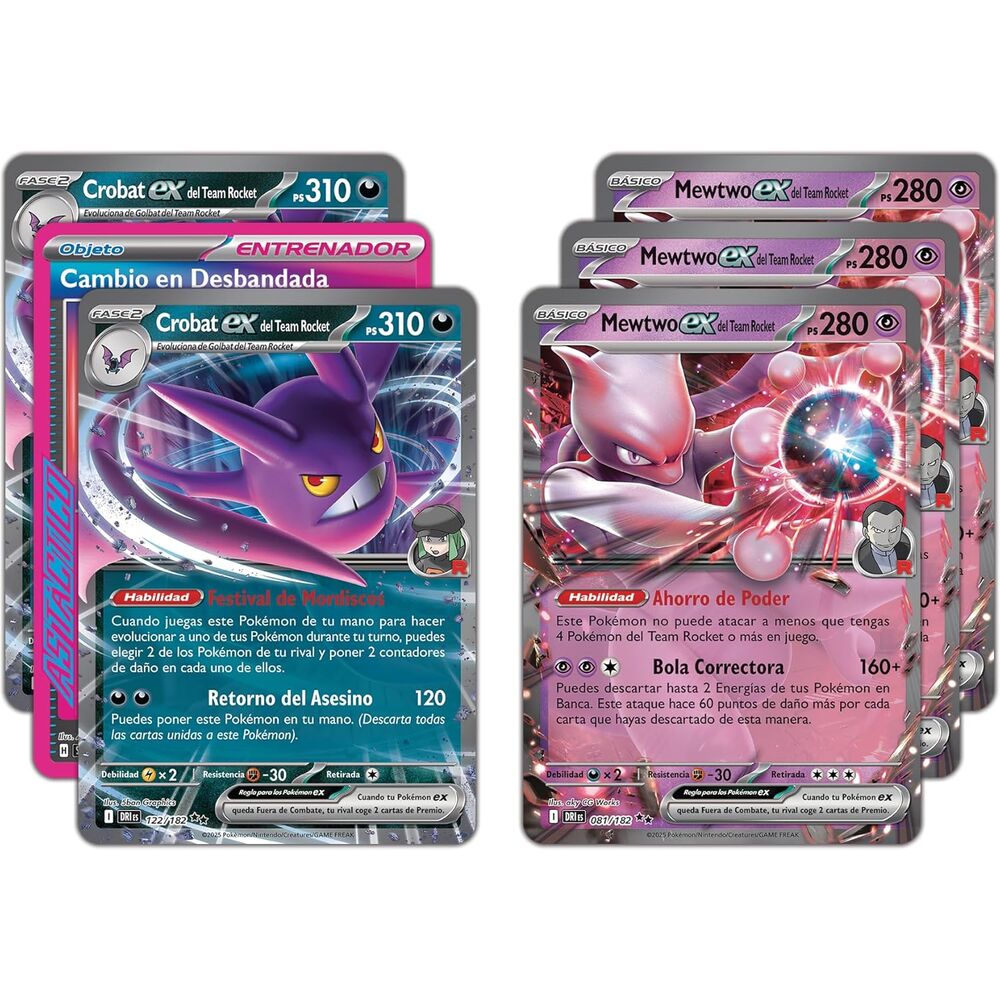 Spanish Pokemon Mewtwo Ex Team Rocket Battle Deck collectible trading card game - Image 4