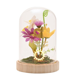 Disney Princess Rapunzel florals in a clonche with neon light