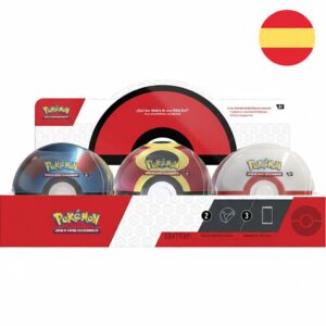 Spanish Pokemon assorted Pokeball tin collectible cards game