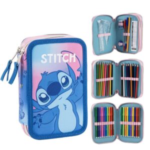 Disney Stitch triple pencil case