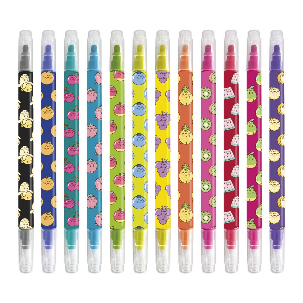 Pusheen Fruits set of 12 erasable makers