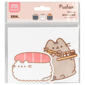 Pusheen Sushi Roll set of 2 vinyl stickers