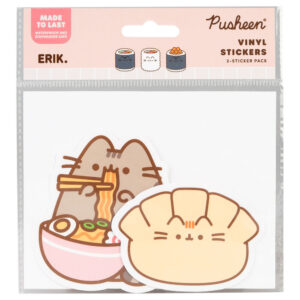 Pusheen Sushi Roll set of 2 vinyl stickers