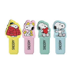 Snoopy Peanuts set of 4 highlighters with topper