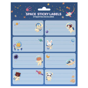 Space travel adhesive labels