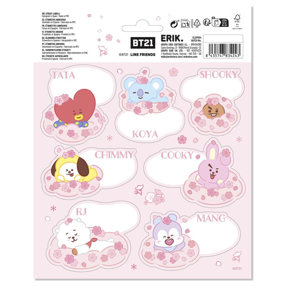 BT21 premium adhesive labels - Image 2